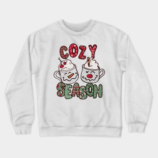 Cozy Season ,Hot Cocoa ,Glitter Christmas Crewneck Sweatshirt